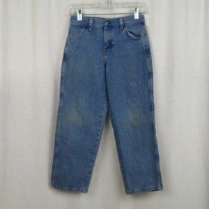 Rustler boys jeans Size 10 Husky Light blue denim Straight leg Heavyweight